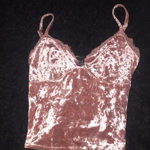 Forever 21 Crushed Velvet Tank Top